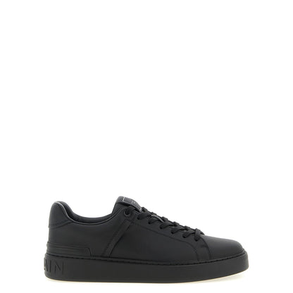 Balmain Black Calfskin Low Top Sneakers