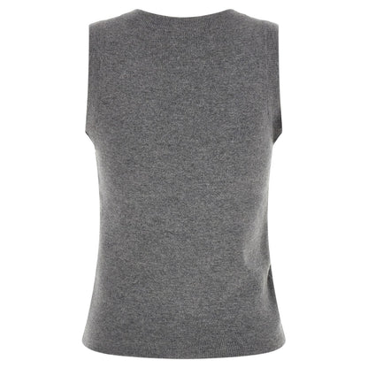 Giuseppe Di Morabito Gray Virgin Wool Sleeveles Sweater