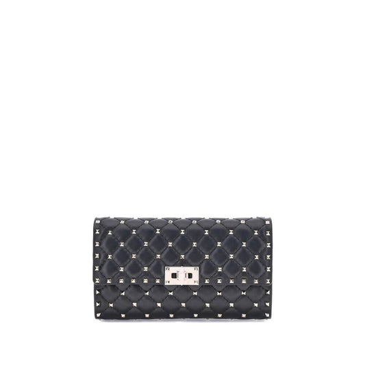 Valentino Garavani Black Calf Leather Bos Taurus Shoulder Bag