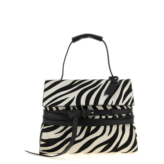 Moschino Bicolor Calfskin Handbag