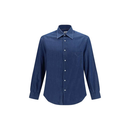 Brunello Cucinelli Blue Denim Shirt