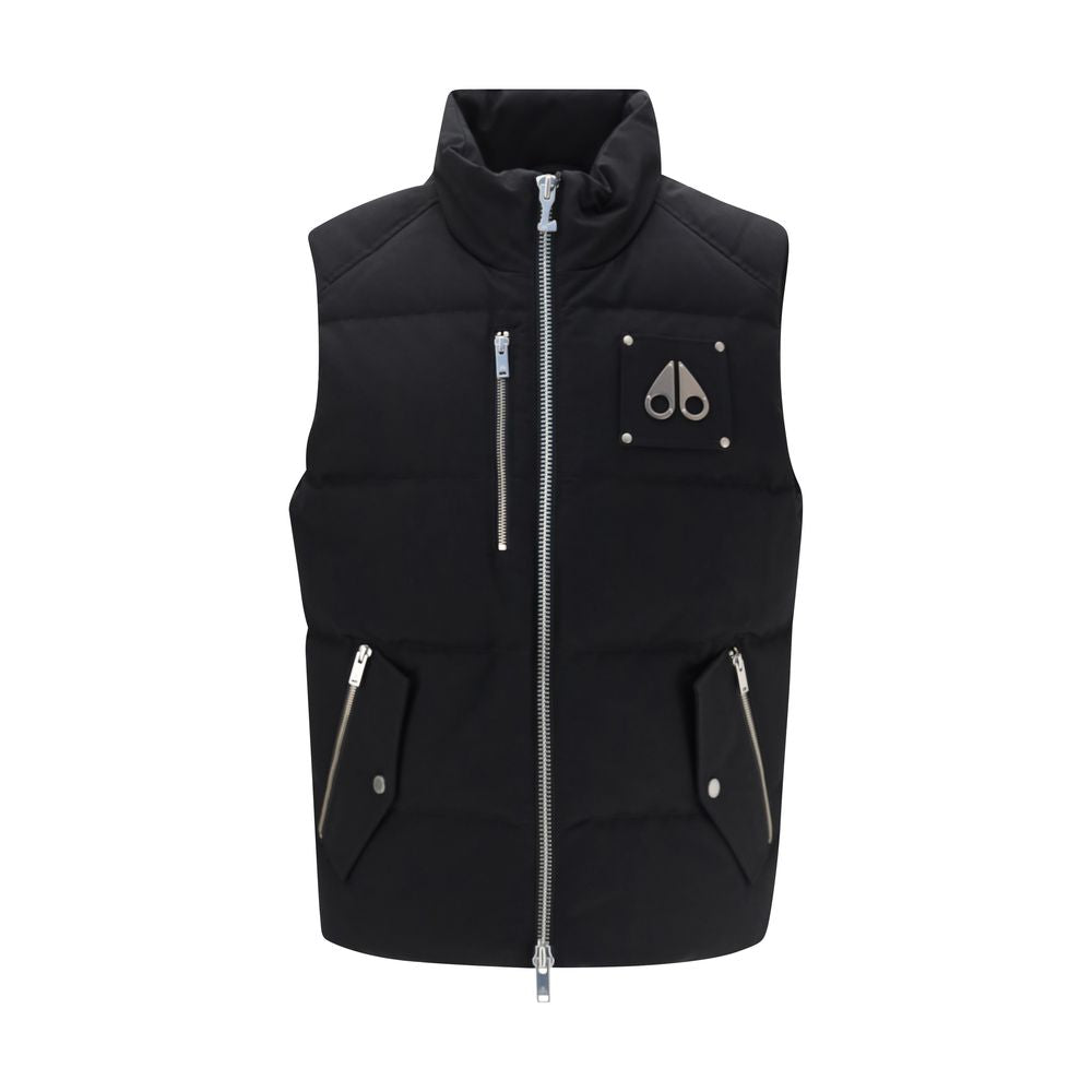 Moose Knuckles Black Cotton Sleeveless Jacket