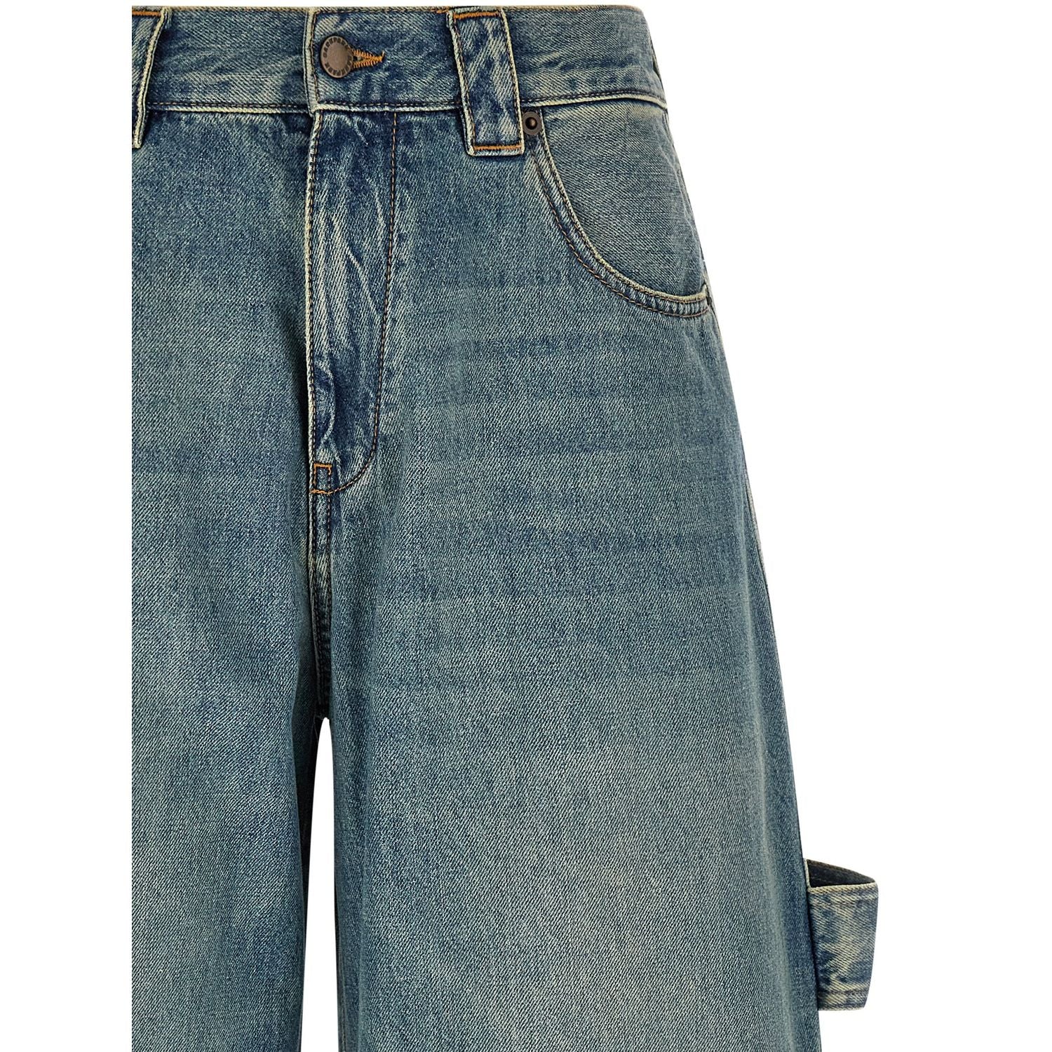 Darkpark Blue Cotton Relaxed Fit Jeans