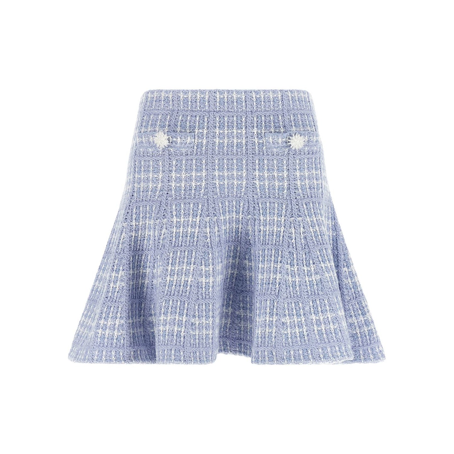 Self-Portrait Blue Cotton Long Skirt