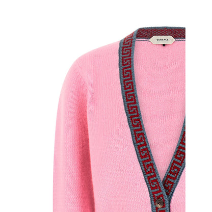 Versace Multicolor Virgin Wool Cardigan