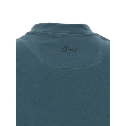 Brioni Blue Cotton T-Shirt