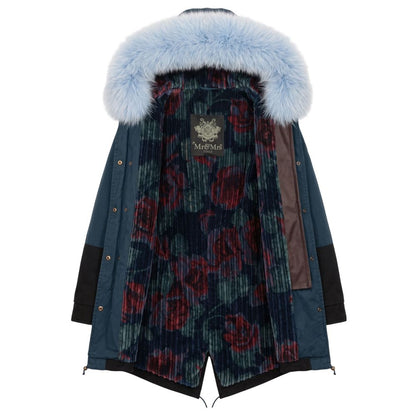 Mr&Mrs Italy Blue Cotton Women's Jacket