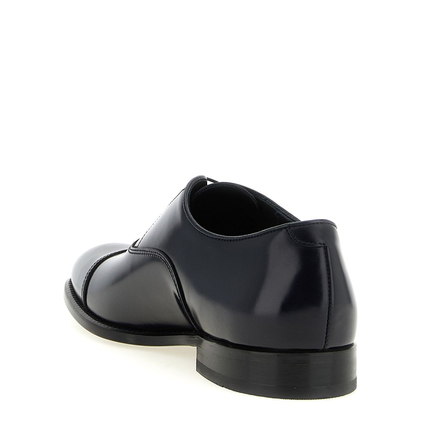 Doucal's Black Lamb Leather Oxfords And Derbies