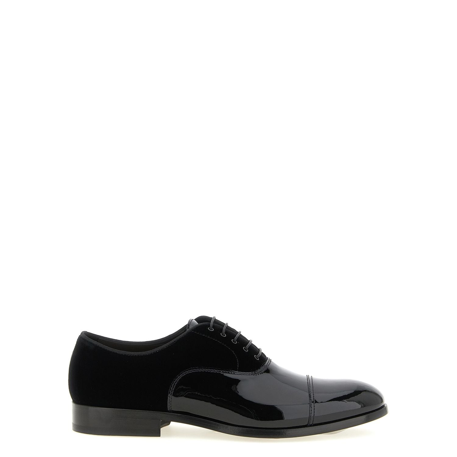 Doucal's Black Lamb Leather Oxfords And Derbies