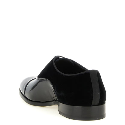 Doucal's Black Lamb Leather Oxfords And Derbies