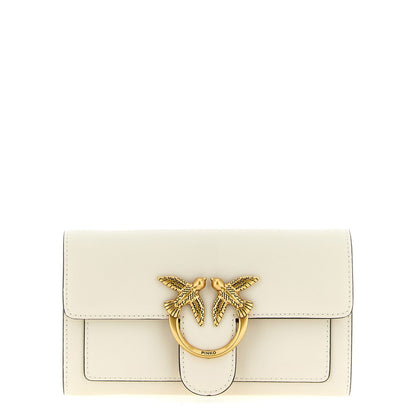 PINKO White Calfskin Cardholder