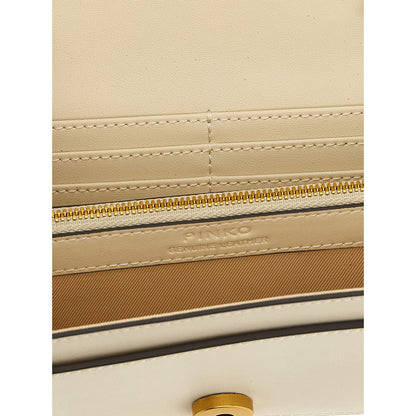 PINKO White Calfskin Cardholder