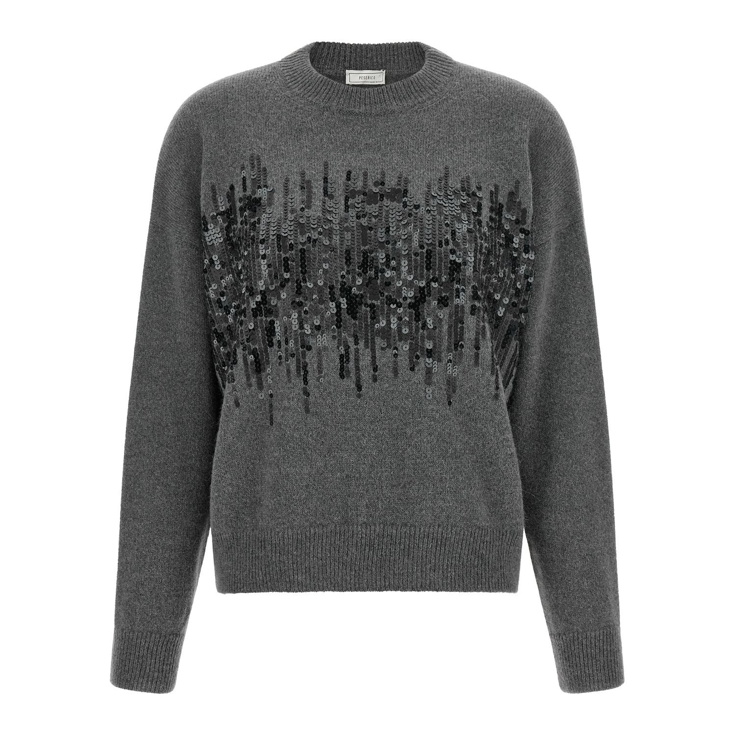 Peserico Gray Wool Cardigan