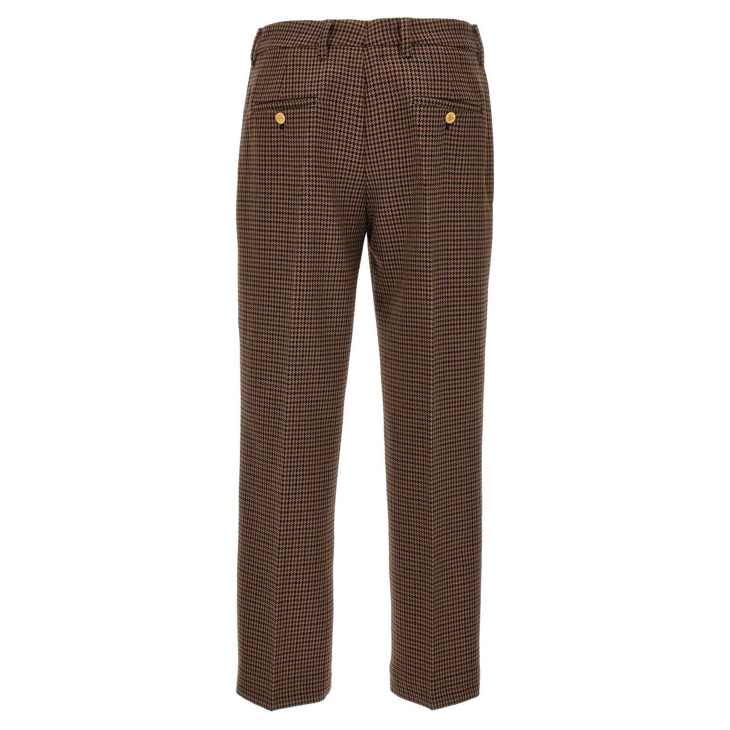 Prada Brown Virgin Wool Casual Pants