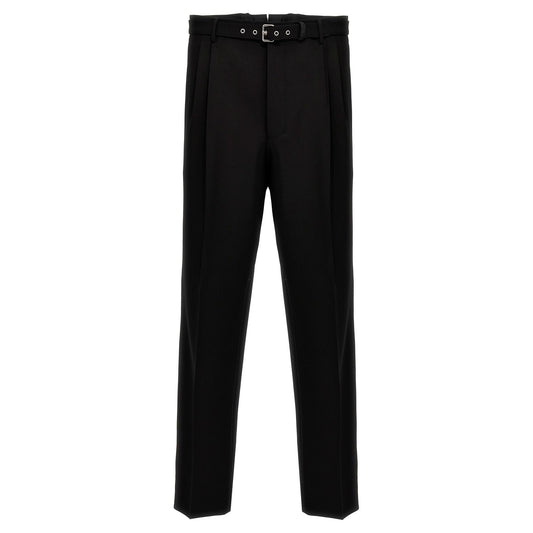 Prada Black Virgin Wool Dress Pants