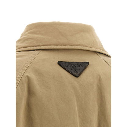 Prada Beige Cotton Full-Length Jacket