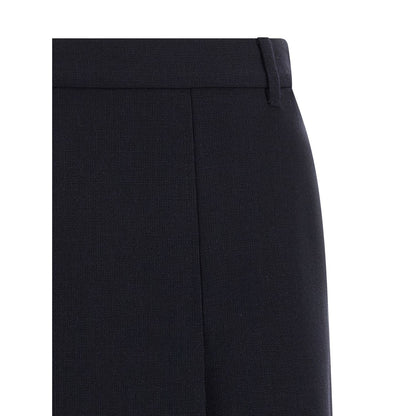 Prada Blue Virgin Wool Midi Skirt