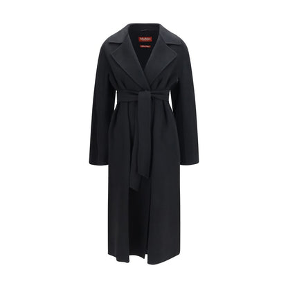 Max Mara Black Wool Oves Aries Coat