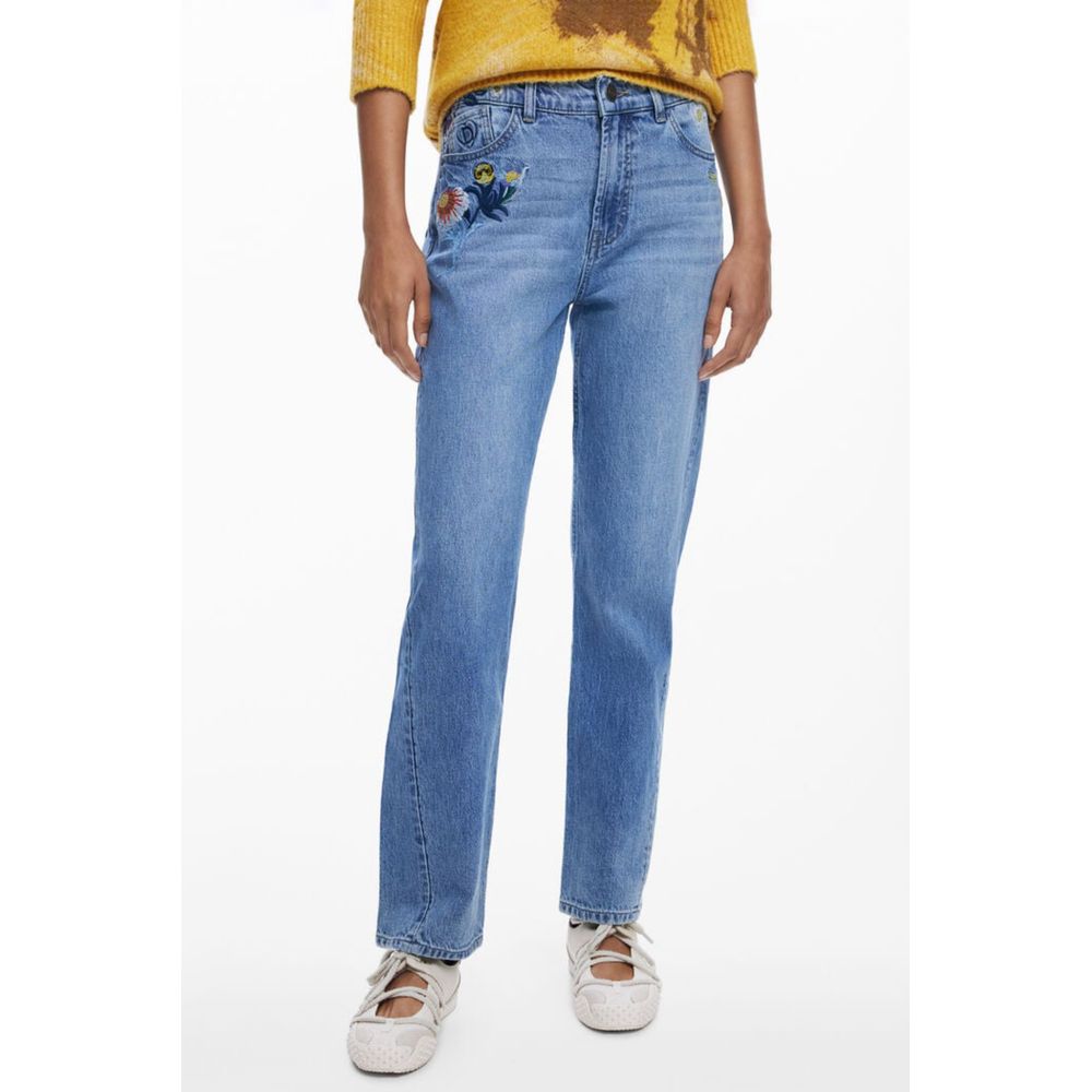 Desigual Azzurro Cotton Women's Jeans