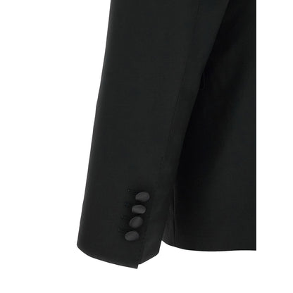 Dolce & Gabbana Black Virgin Wool Two-Piece Suit