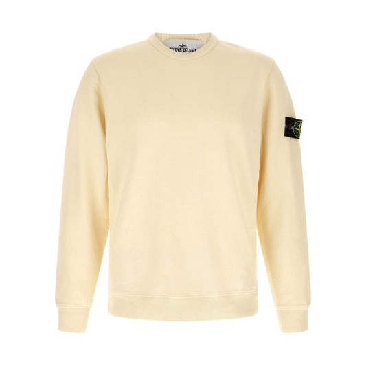Stone Island White Cotton Sweatshirt