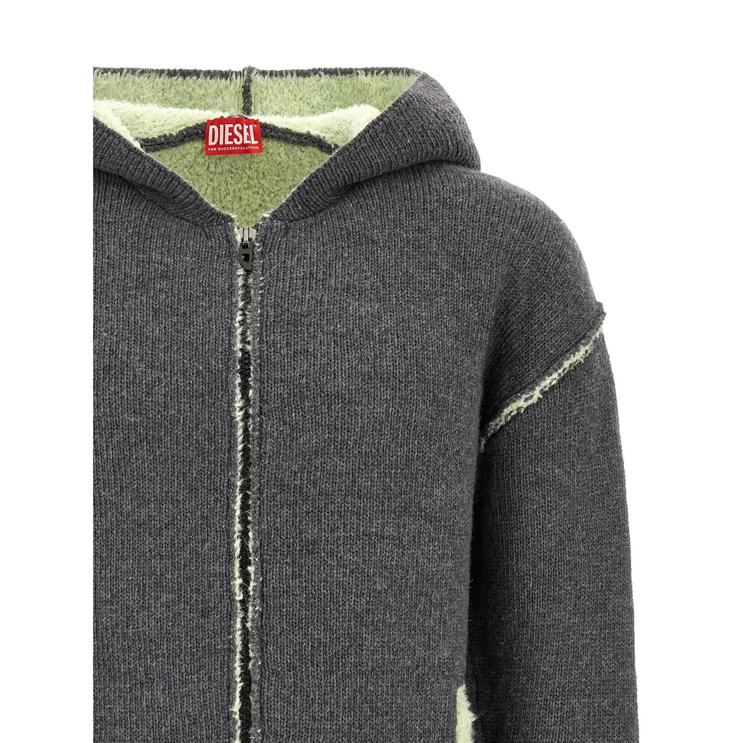 Diesel Gray Wool Sweatshirt