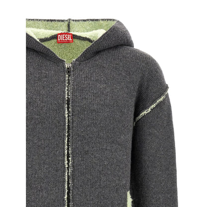Diesel Gray Wool Sweatshirt