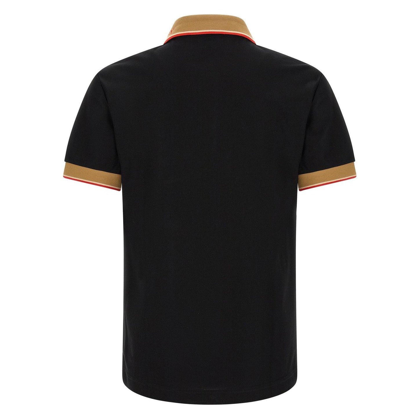 Burberry Black Cotton Polo Shirt