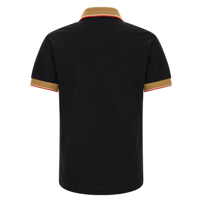 Burberry Black Cotton Polo Shirt