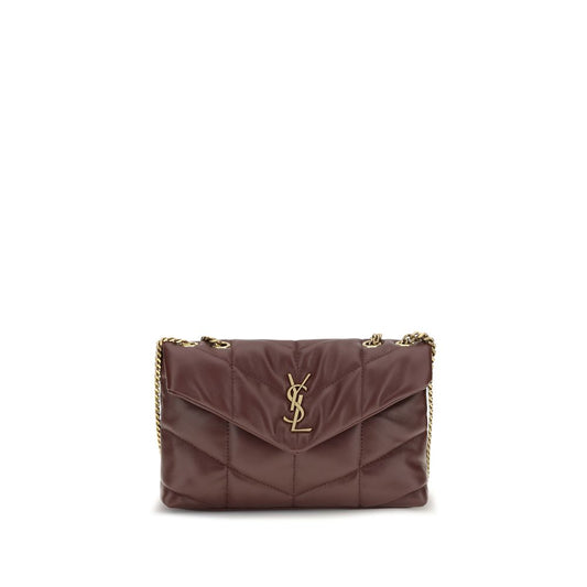 Saint Laurent Bordeaux Lamb Ovis Aries Shoulder Bag