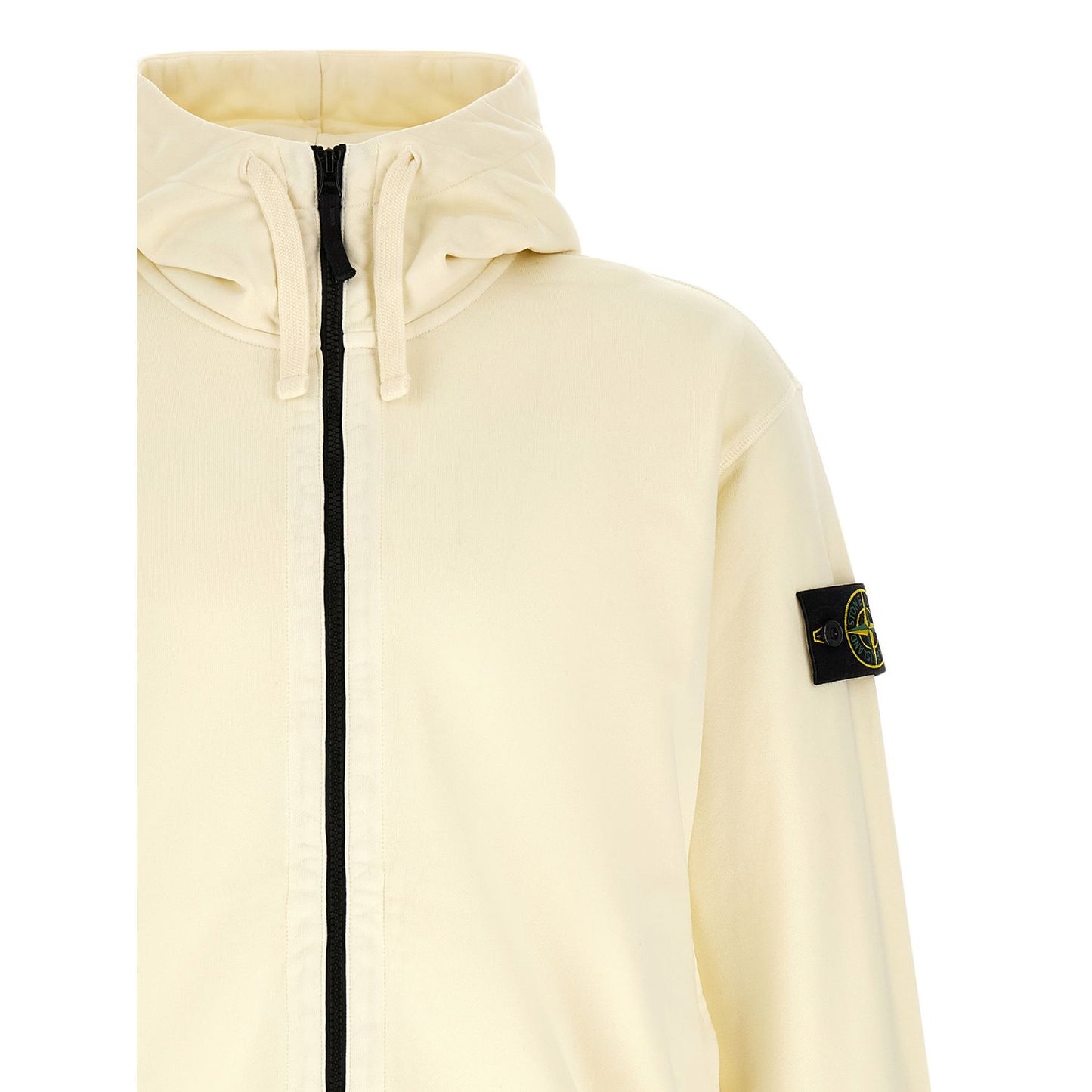 Stone Island White Cotton Sweatshirt