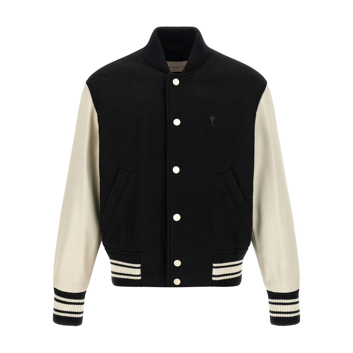 Ami Paris Bicolor Virgin Wool Bomber