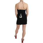 John Richmond Black Sequined Stretch Mini Shift Dress DR1675-38
