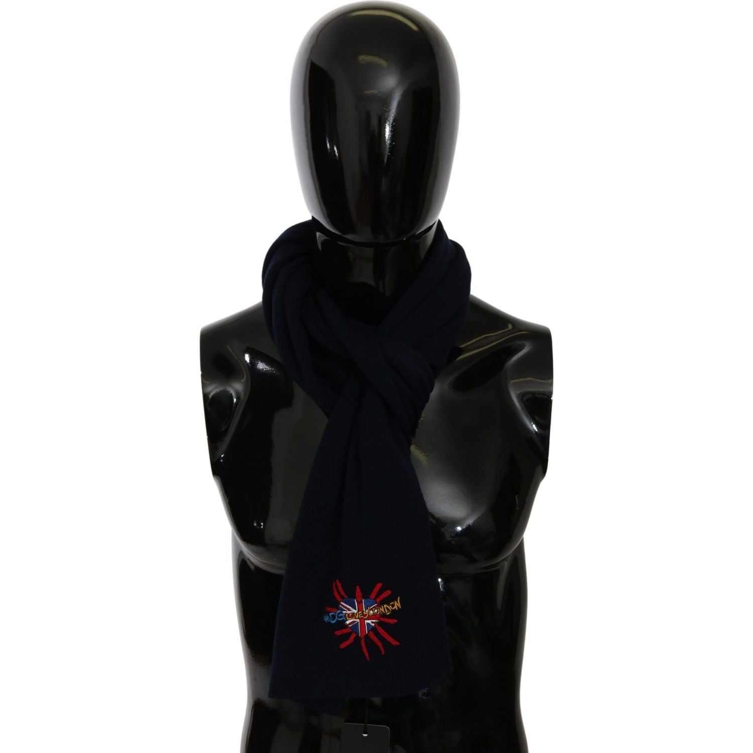 Dolce & Gabbana Blue #DGLovesLondon Wrap Shawl Wool Scarf