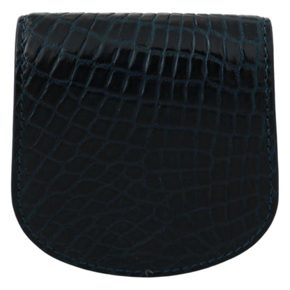 Dolce & Gabbana Blue Exotic Skins Condom Case Holder Pocket Condom Case