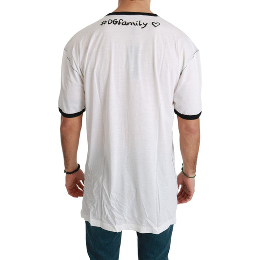 Dolce & Gabbana Elegant White Silk-Blend Men's T-Shirt Dolce & Gabbana Light Gray