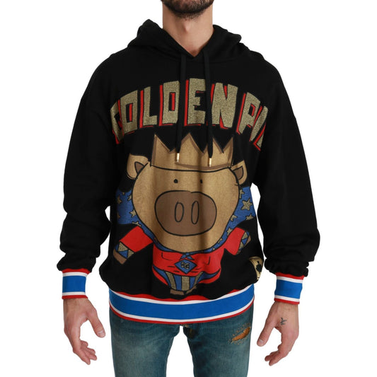 Dolce & Gabbana Elegant Hooded Pullover With Regal Motif Dolce & Gabbana Rosy Brown