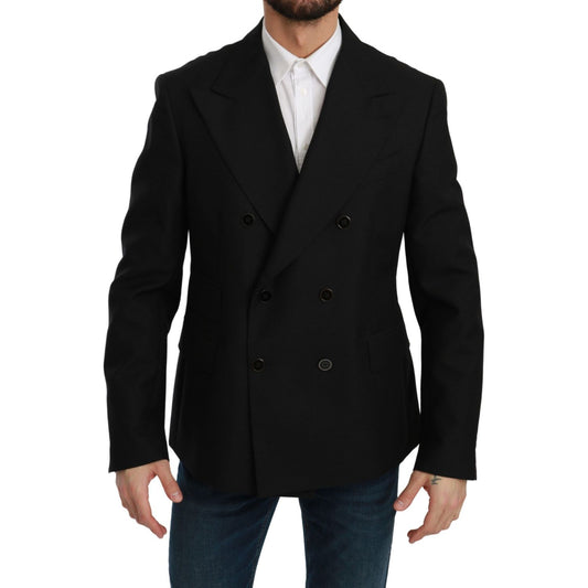 Dolce & Gabbana Elegant Black Slim Fit Formal Blazer Dolce & Gabbana Black