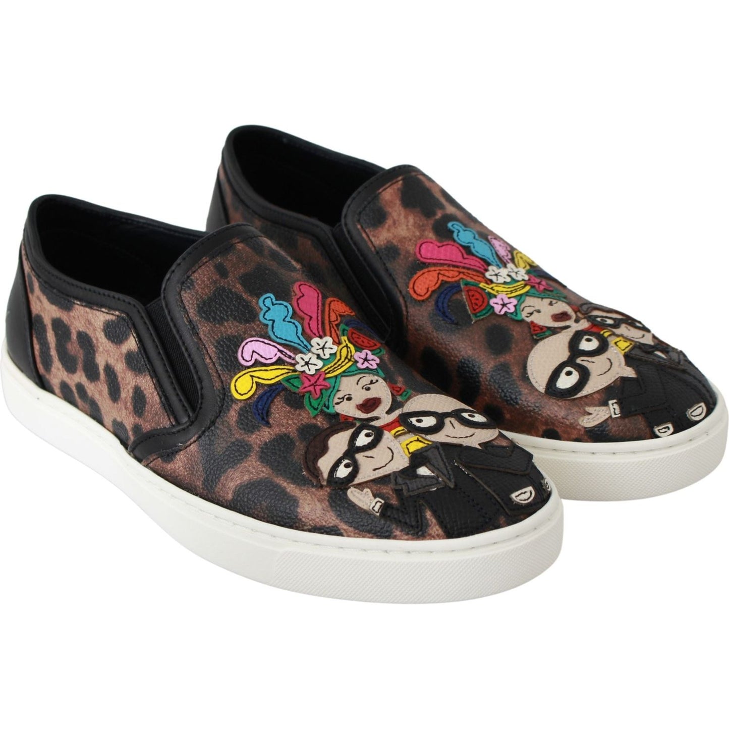 Dolce & Gabbana Leather Leopard #dgfamily Loafers Shoes LA6525-36.5