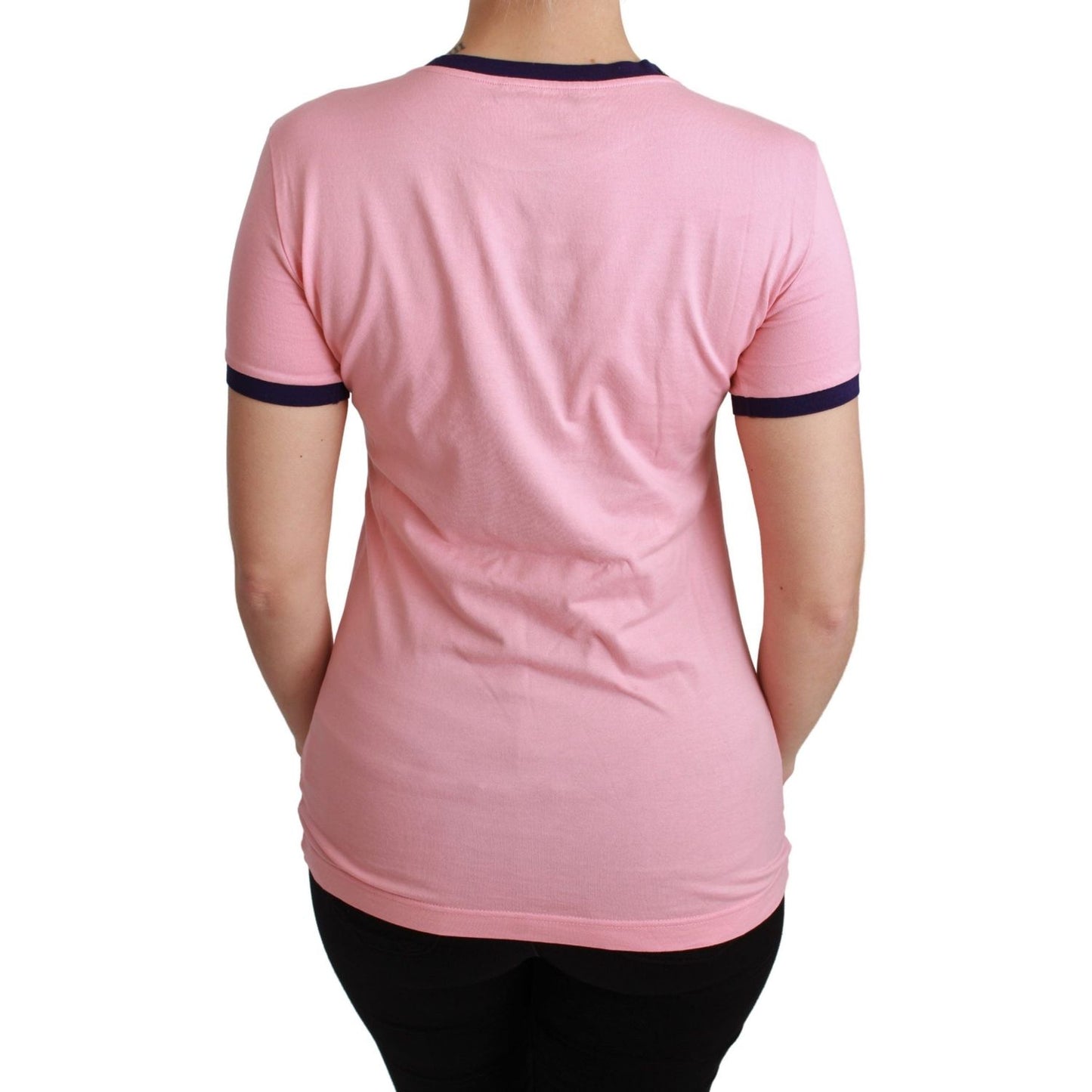 Dolce & Gabbana Pink YEAR OF THE PIG Top Cotton T-shirt TSH4556-36