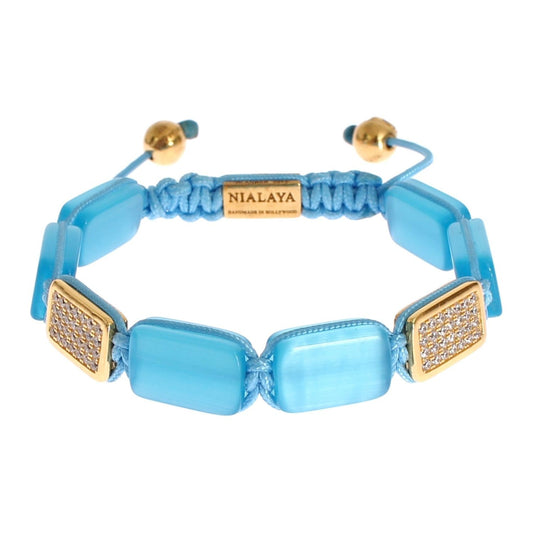 Nialaya CZ Opal 18K Gold 925 Bracelet NIA20234-1