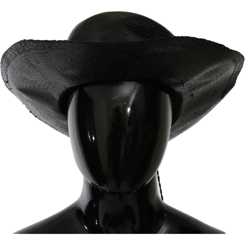 Costume National Black Wide Brim Cowboy Solid Hat HAT20018-M