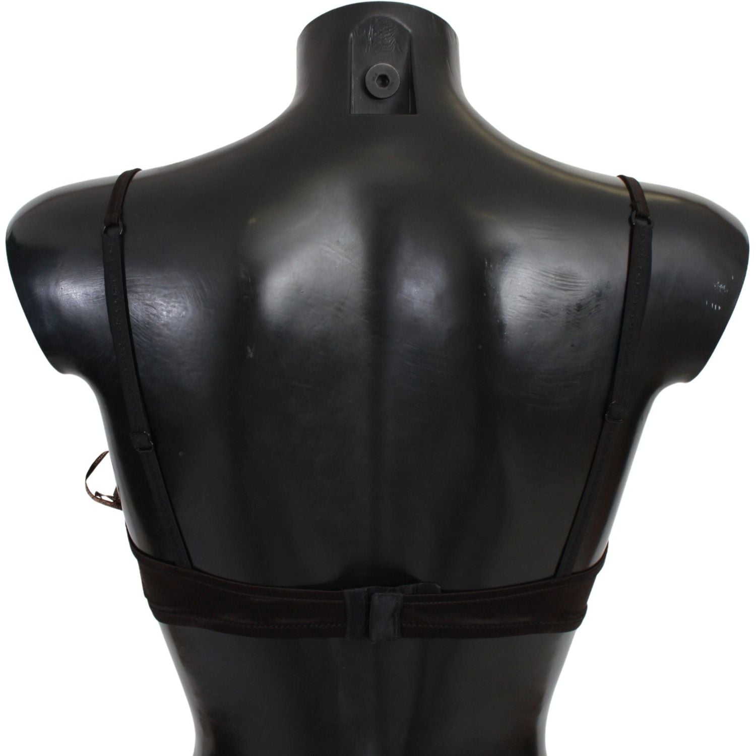 Ermanno Scervino Brown Sequined Balconcino Bra Underwear