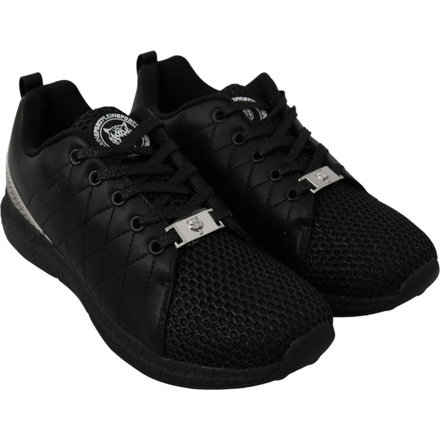 Philipp Plein Black Casual Running Sneakers Shoes LA7171-36