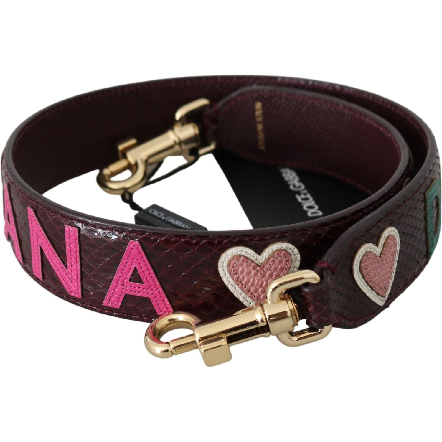 إكسسوار رائع بحزام كتف من دولتشي آند غابانا باللون البوردو