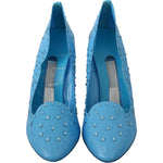 Dolce & Gabbana Blue Crystal Floral CINDERELLA Heels Shoes LA7270-39