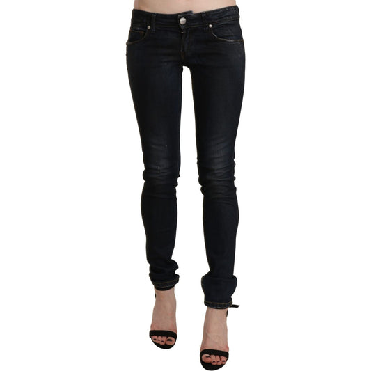 Acht Black Washed Low Waist Skinny Denim Jeans Jeans & Pants