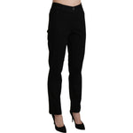 BENCIVENGA Black High Waist Straight Casual Trouser Pant PAN71370-46