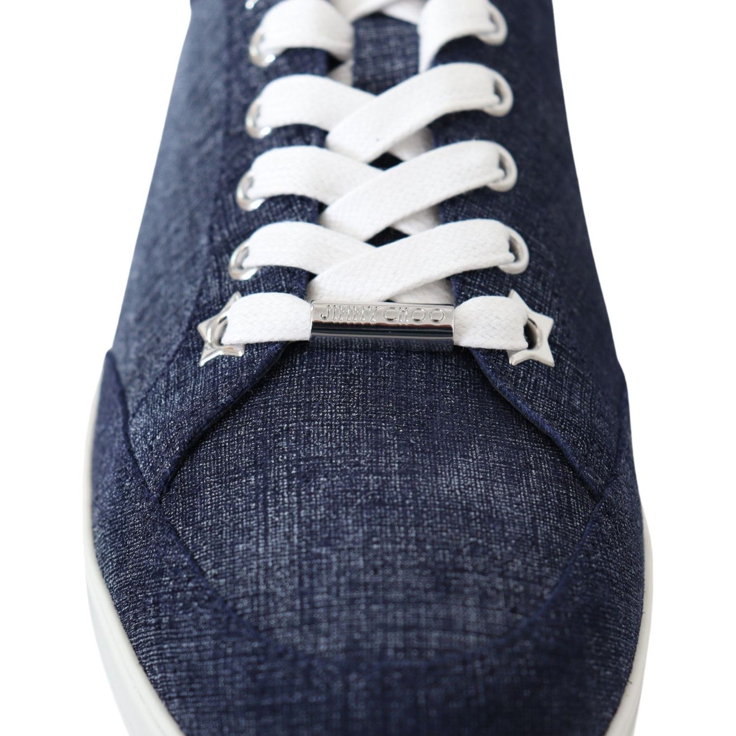 Jimmy Choo Chic Slip-On Blue Denim Suede Sneakers 194611084372