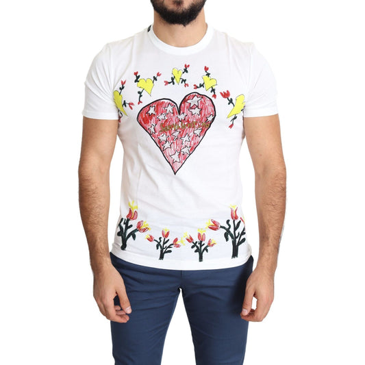 Dolce & Gabbana Chic Saint Valentine Print Crew Neck T-Shirt Dolce & Gabbana Dark Slate Gray